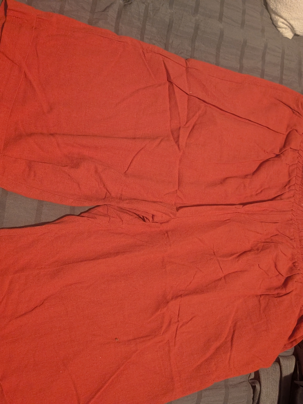 Casual Elastic Waist Bermuda Shorts in Burnt Orange